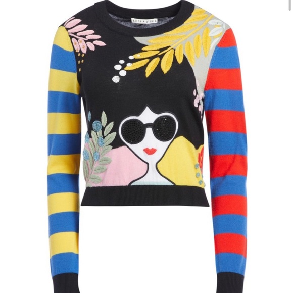 Alice + Olivia Tops - Alice and Olivia “Killian Sequin Sweater”